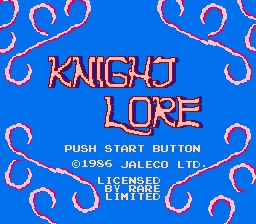 Knight Lore Title Screen